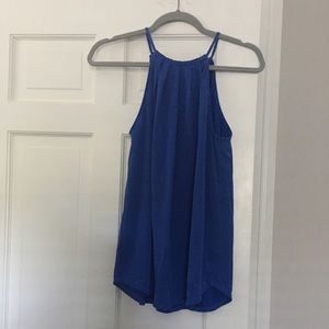 Green Envelope cobalt blue halter top, size S